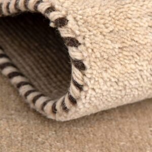 Detail image of  6' 7 x 6' 7  Hand Knotted Solid Gabbeh Wool Round Rug