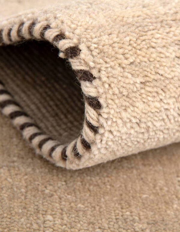 Detail image of  6' 7 x 6' 7  Hand Knotted Solid Gabbeh Wool Round Rug
