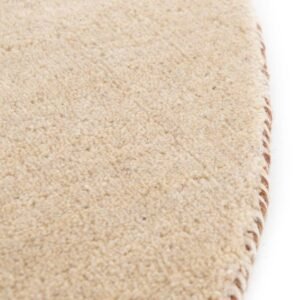 Detail image of  6' 7 x 6' 7  Hand Knotted Solid Gabbeh Wool Round Rug