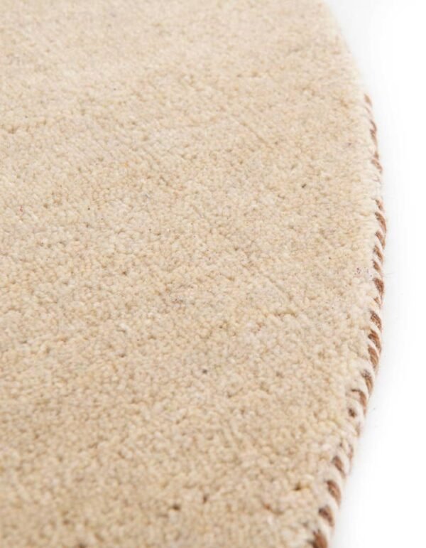 Detail image of  6' 7 x 6' 7  Hand Knotted Solid Gabbeh Wool Round Rug