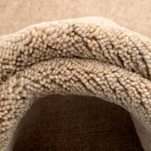 Detail image of  6' 7 x 6' 7  Hand Knotted Solid Gabbeh Wool Round Rug