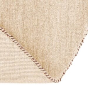 Detail image of  6' 7 x 6' 7  Hand Knotted Solid Gabbeh Wool Round Rug
