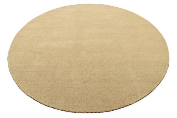 Detail image of  6' 7 x 6' 7  Hand Knotted Solid Gabbeh Wool Round Rug