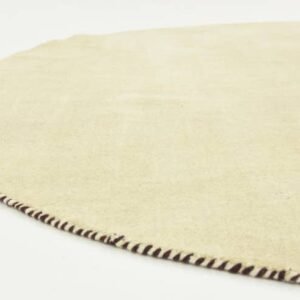 Detail image of  6' 7 x 6' 7  Hand Knotted Solid Gabbeh Wool Round Rug