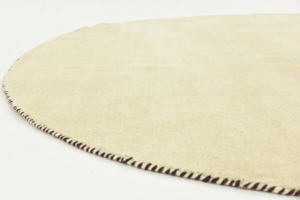 Detail image of  6' 7 x 6' 7  Hand Knotted Solid Gabbeh Wool Round Rug
