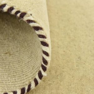 Detail image of  6' 7 x 6' 7  Hand Knotted Solid Gabbeh Wool Round Rug