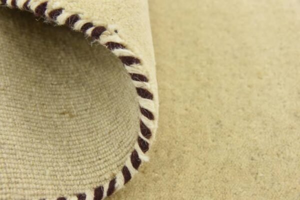 Detail image of  6' 7 x 6' 7  Hand Knotted Solid Gabbeh Wool Round Rug