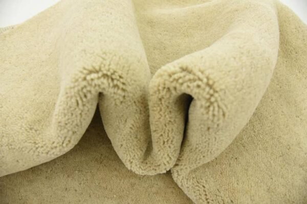 Detail image of  6' 7 x 6' 7  Hand Knotted Solid Gabbeh Wool Round Rug