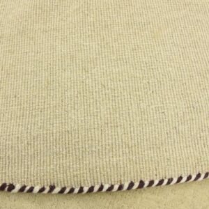 Detail image of  6' 7 x 6' 7  Hand Knotted Solid Gabbeh Wool Round Rug