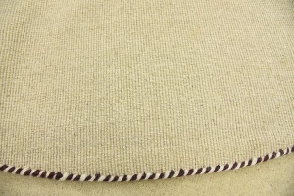 Detail image of  6' 7 x 6' 7  Hand Knotted Solid Gabbeh Wool Round Rug