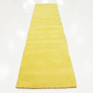 Detail image of  2' 7 x 9' 10  Hand Knotted Solid Gabbeh Wool Runner Rug