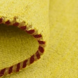 Detail image of  2' 7 x 9' 10  Hand Knotted Solid Gabbeh Wool Runner Rug
