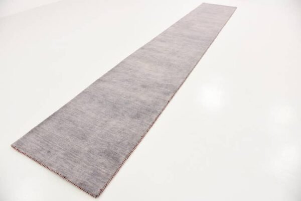 Detail image of  2' 7 x 16' 5  Hand Knotted Solid Gabbeh Wool Runner Rug