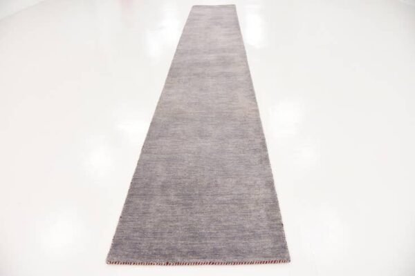 Detail image of  2' 7 x 16' 5  Hand Knotted Solid Gabbeh Wool Runner Rug