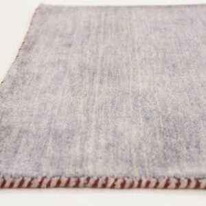 Detail image of  2' 7 x 16' 5  Hand Knotted Solid Gabbeh Wool Runner Rug