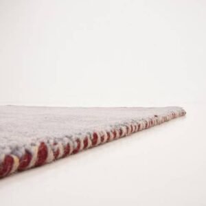 Detail image of  2' 7 x 16' 5  Hand Knotted Solid Gabbeh Wool Runner Rug