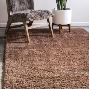 Detail image of  8' x 10' Solid Shag Rug