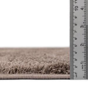Detail image of  8' x 10' Solid Shag Rug