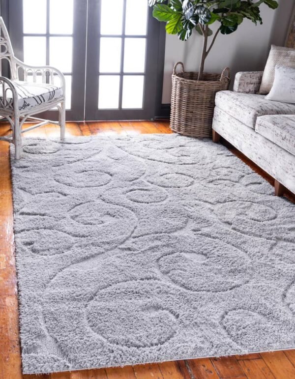 Detail image of  8' x 10' Botanical Shag Rug