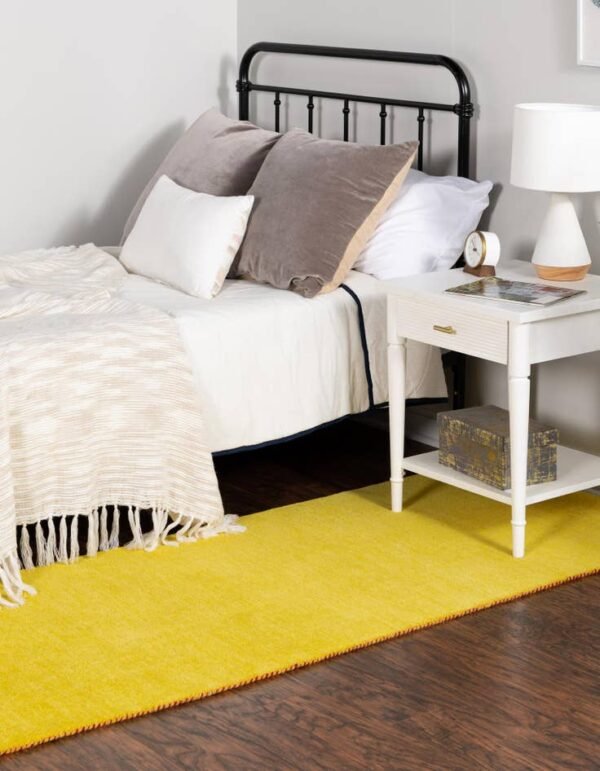 Detail image of  2' 7 x 9' 10  Hand Knotted Solid Gabbeh Wool Runner Rug