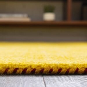 Detail image of  2' 7 x 9' 10  Hand Knotted Solid Gabbeh Wool Runner Rug