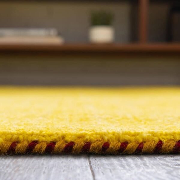 Detail image of  2' 7 x 9' 10  Hand Knotted Solid Gabbeh Wool Runner Rug
