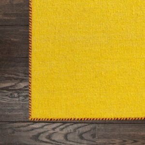 Detail image of  2' 7 x 9' 10  Hand Knotted Solid Gabbeh Wool Runner Rug