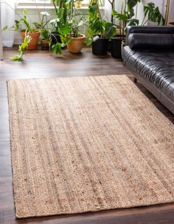 Detail image of  8' x 10'  Hand Braided Jute Rug