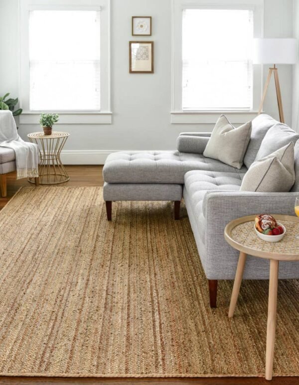 Detail image of  8' x 10'  Hand Braided Jute Rug