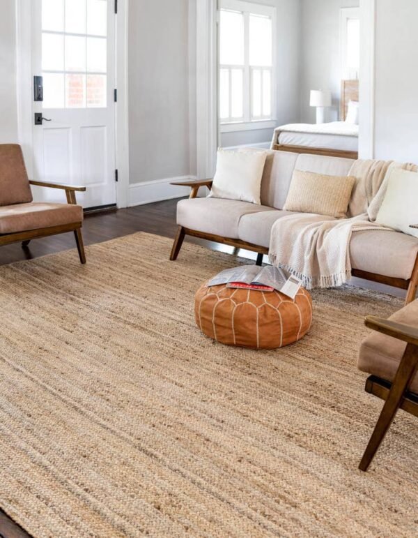Detail image of  8' x 10'  Hand Braided Jute Rug