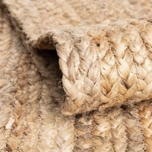 Detail image of  8' x 10'  Hand Braided Jute Rug