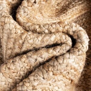 Detail image of  8' x 10'  Hand Braided Jute Rug
