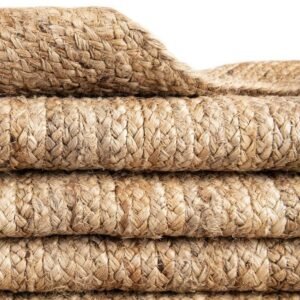 Detail image of  8' x 10'  Hand Braided Jute Rug