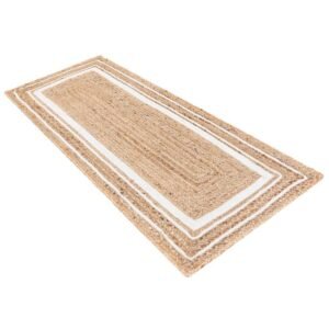 Detail image of  2' 6 x 6' 1  Hand Braided Jute Runner Rug