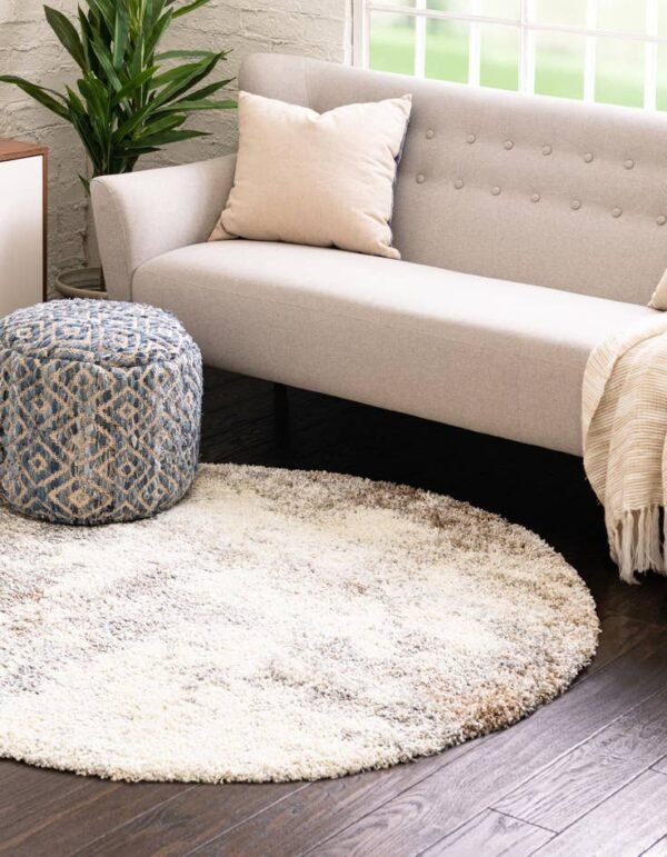 Detail image of  6' x 6' Soft Touch Shag Round Rug