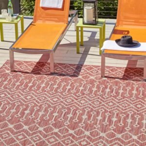 Detail image of  5' 3 x 5' 3 Lattice Indoor / Outdoor Square Rug