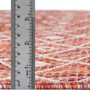 Detail image of  5' 3 x 5' 3 Lattice Indoor / Outdoor Square Rug
