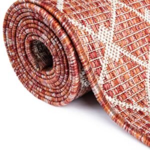 Detail image of  5' 3 x 5' 3 Lattice Indoor / Outdoor Square Rug