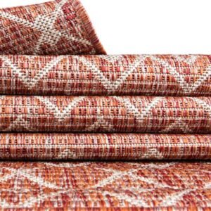 Detail image of  5' 3 x 5' 3 Lattice Indoor / Outdoor Square Rug
