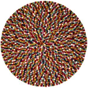 Primary image of  6' 1 x 6' 1 Felt Ball Wool Round Rug