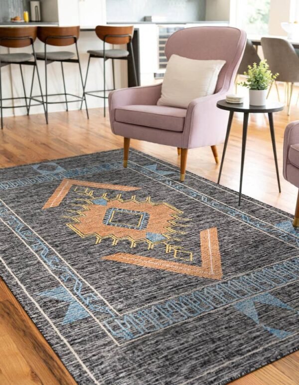 Detail image of  6' 1 x 9'  Hand Woven Kilim Wool Rug