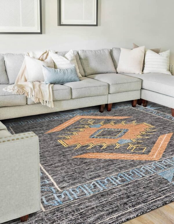 Detail image of  6' 1 x 9'  Hand Woven Kilim Wool Rug