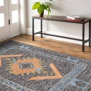 Detail image of  6' 1 x 9'  Hand Woven Kilim Wool Rug