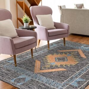 Detail image of  6' 1 x 9'  Hand Woven Kilim Wool Rug