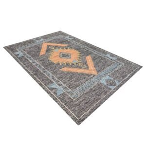 Detail image of  6' 1 x 9'  Hand Woven Kilim Wool Rug