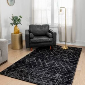 Detail image of  2' x 3' 1 WoolCraft Geometric Rug