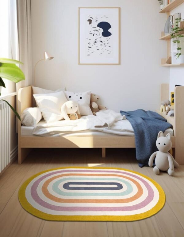 Detail image of  4' 1 x 6' 1 Hand Tufted Wool Oval Rug