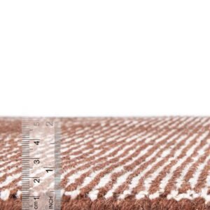 Detail image of  Custom Mocha Brown  Hand Woven Jill Zarin English Manor Wool Rug