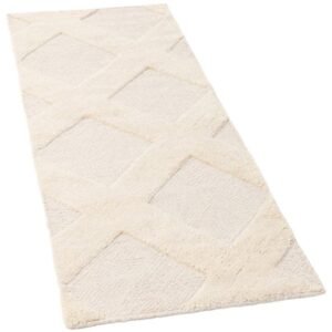 Detail image of  2' x 6' 1  Hand Woven Lattice Wool Runner Rug