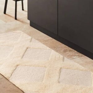Detail image of  2' x 6' 1  Hand Woven Lattice Wool Runner Rug